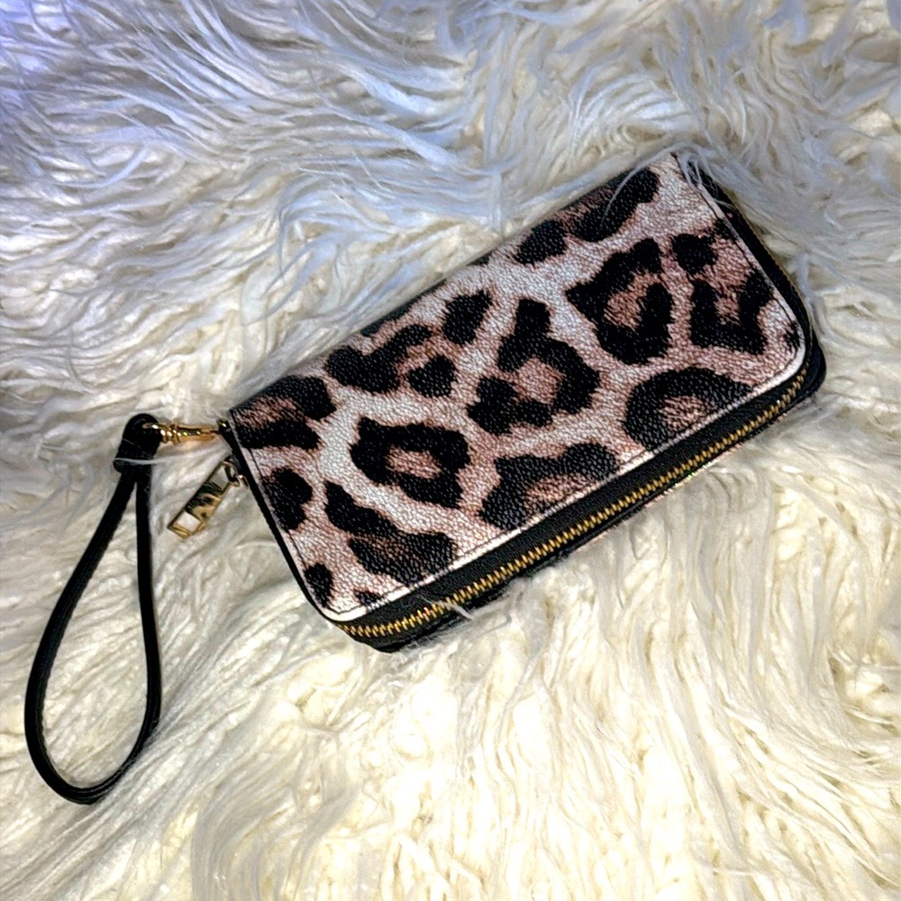 330.  A-New-Day Leopard Print Wristlet Wallet